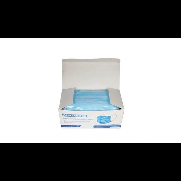 š„AeroāArmorāDisposableāProtectiveĀ Maskā50āPCSāBox - Picture 13 of 15